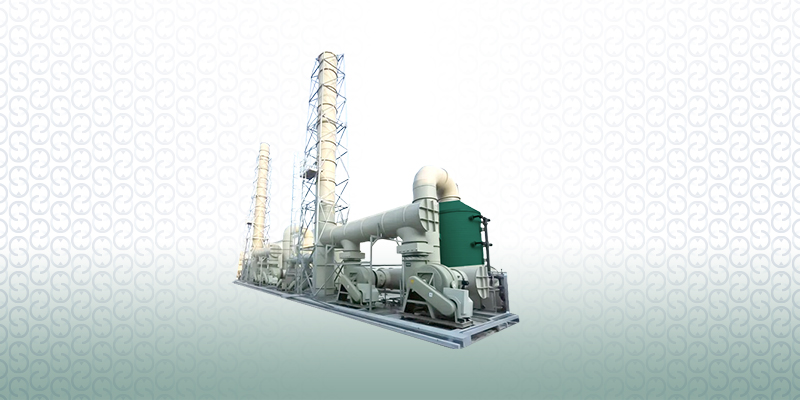 Acid and alkali waste gas