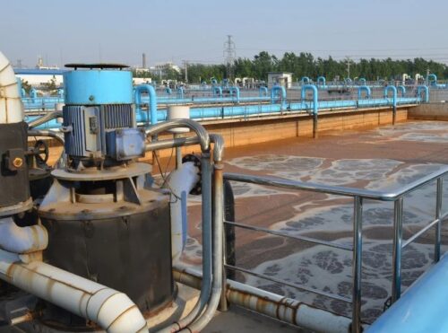 Separation step in chemical treatment of wastewater